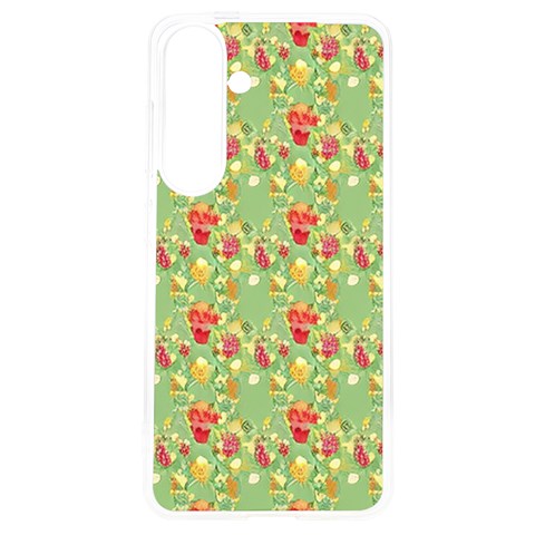 Retro 1880s Flowers Pattern 17 Samsung Galaxy S24 6.2 Inch TPU UV Case from ArtsNow.com Front