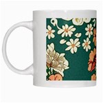 Retro 1880s Flowers Pattern 20 White Mug