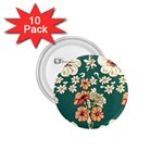 Retro 1880s Flowers Pattern 20 1.75  Buttons (10 pack)