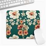 Retro 1880s Flowers Pattern 20 Large Mousepad