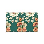 Retro 1880s Flowers Pattern 20 Sticker (Rectangular)