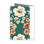 Retro 1880s Flowers Pattern 20 Mini Greeting Cards (Pkg of 8)