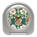 Retro 1880s Flowers Pattern 20 Travel Alarm Clock