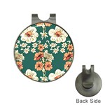 Retro 1880s Flowers Pattern 20 Hat Clips with Golf Markers