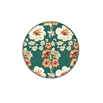 Retro 1880s Flowers Pattern 20 Hat Clip Ball Marker