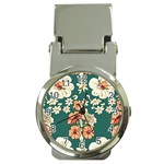 Retro 1880s Flowers Pattern 20 Money Clip Watches