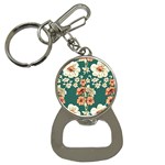 Retro 1880s Flowers Pattern 20 Bottle Opener Key Chain