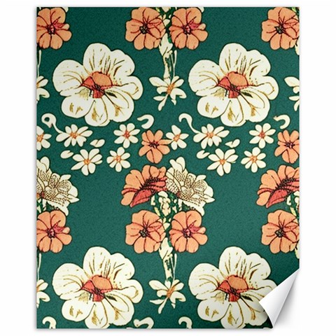 Retro 1880s Flowers Pattern 20 Canvas 16  x 20  from ArtsNow.com 15.75 x19.29  Canvas - 1