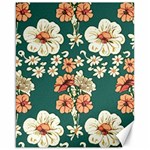 Retro 1880s Flowers Pattern 20 Canvas 16  x 20 