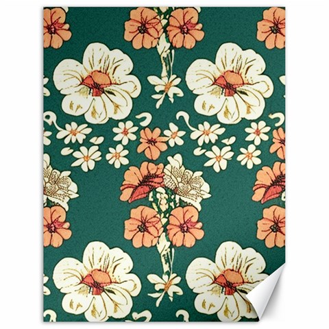 Retro 1880s Flowers Pattern 20 Canvas 18  x 24  from ArtsNow.com 17.8 x23.08  Canvas - 1