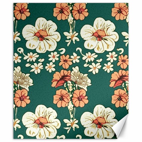 Retro 1880s Flowers Pattern 20 Canvas 20  x 24  from ArtsNow.com 19.57 x23.15  Canvas - 1