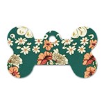 Retro 1880s Flowers Pattern 20 Dog Tag Bone (One Side)