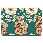 Retro 1880s Flowers Pattern 20 Large Doormat