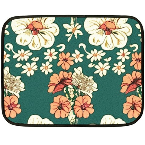 Retro 1880s Flowers Pattern 20 Two Sides Fleece Blanket (Mini) from ArtsNow.com 35 x27  Blanket Front