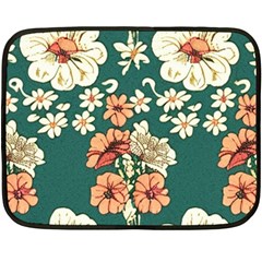 Retro 1880s Flowers Pattern 20 Two Sides Fleece Blanket (Mini) from ArtsNow.com 35 x27  Blanket Back