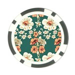 Retro 1880s Flowers Pattern 20 Poker Chip Card Guard (10 pack)