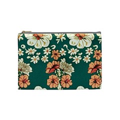 Retro 1880s Flowers Pattern 20 Cosmetic Bag (Medium) from ArtsNow.com Front