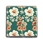 Retro 1880s Flowers Pattern 20 Memory Card Reader (Square 5 Slot)