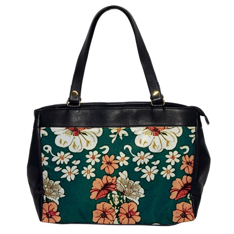 Retro 1880s Flowers Pattern 20 Oversize Office Handbag from ArtsNow.com Front