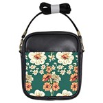 Retro 1880s Flowers Pattern 20 Girls Sling Bag