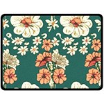 Retro 1880s Flowers Pattern 20 Fleece Blanket (Large)