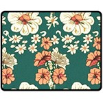 Retro 1880s Flowers Pattern 20 Fleece Blanket (Medium)