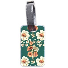 Retro 1880s Flowers Pattern 20 Luggage Tag (two sides) from ArtsNow.com Front