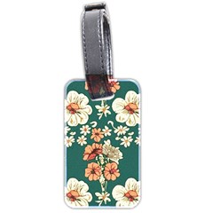 Retro 1880s Flowers Pattern 20 Luggage Tag (two sides) from ArtsNow.com Back