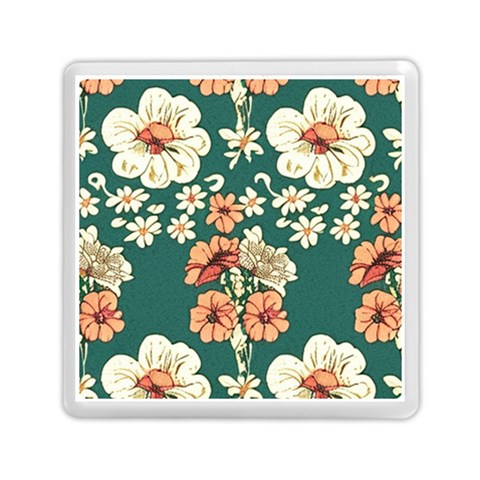 Retro 1880s Flowers Pattern 20 Memory Card Reader (Square) from ArtsNow.com Front