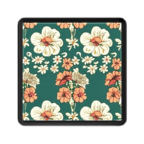 Retro 1880s Flowers Pattern 20 Memory Card Reader (Square) from ArtsNow.com Front