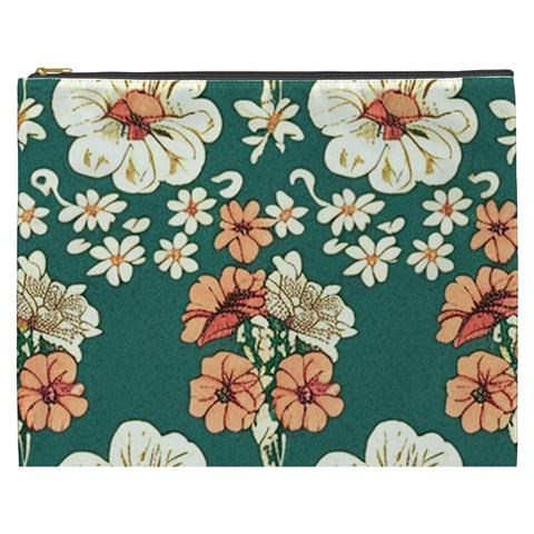 Retro 1880s Flowers Pattern 20 Cosmetic Bag (XXXL) from ArtsNow.com Front