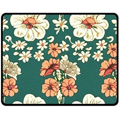 Retro 1880s Flowers Pattern 20 Two Sides Fleece Blanket (Medium) from ArtsNow.com 58.8 x47.4  Blanket Front