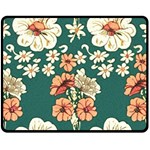 Retro 1880s Flowers Pattern 20 Two Sides Fleece Blanket (Medium)