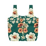 Retro 1880s Flowers Pattern 20 Full Print Recycle Bag (M)