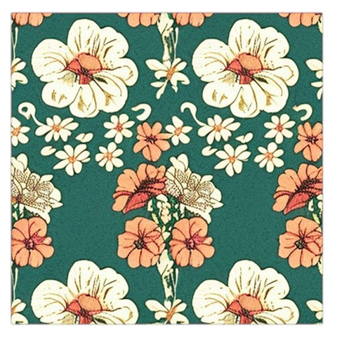 Retro 1880s Flowers Pattern 20 Square Satin Scarf (36  x 36 ) from ArtsNow.com Front