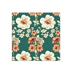 Retro 1880s Flowers Pattern 20 Satin Bandana Scarf 22  x 22 