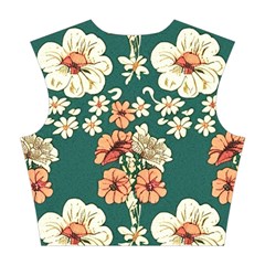 Retro 1880s Flowers Pattern 20 Cotton Crop Top from ArtsNow.com Back