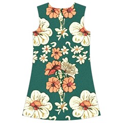 Retro 1880s Flowers Pattern 20 Kids  Short Sleeve Velvet Dress from ArtsNow.com Back