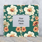 Retro 1880s Flowers Pattern 20 White Wall Photo Frame 5  x 7 