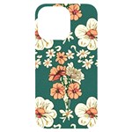 Retro 1880s Flowers Pattern 20 iPhone 14 Pro Max Black UV Print Case