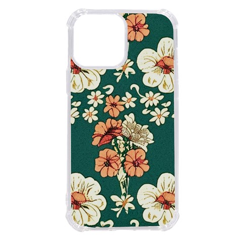 Retro 1880s Flowers Pattern 20 iPhone 13 Pro Max TPU UV Print Case from ArtsNow.com Front