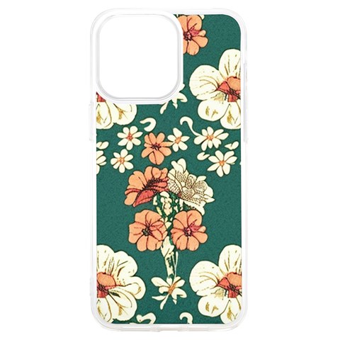 Retro 1880s Flowers Pattern 20 iPhone 15 Pro Max TPU UV Print Case from ArtsNow.com Front