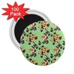 Retro 1880s Flowers Pattern 24 2.25  Magnets (100 pack) 