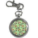 Retro 1880s Flowers Pattern 24 Key Chain Watches