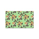 Retro 1880s Flowers Pattern 24 Sticker (Rectangular)