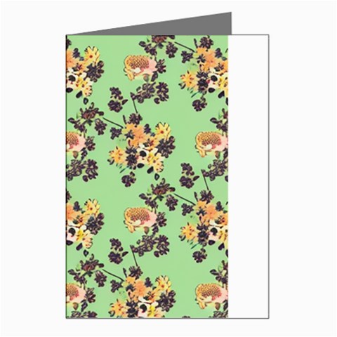 Retro 1880s Flowers Pattern 24 Greeting Cards (Pkg of 8) from ArtsNow.com Left