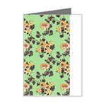 Retro 1880s Flowers Pattern 24 Mini Greeting Card