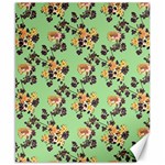 Retro 1880s Flowers Pattern 24 Canvas 8  x 10 