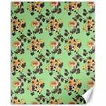 Retro 1880s Flowers Pattern 24 Canvas 16  x 20 