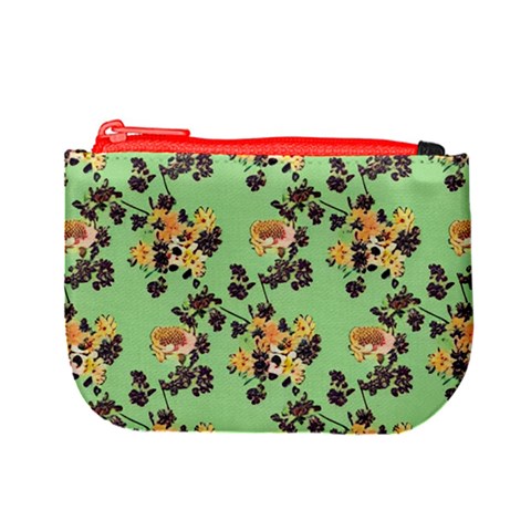 Retro 1880s Flowers Pattern 24 Mini Coin Purse from ArtsNow.com Front